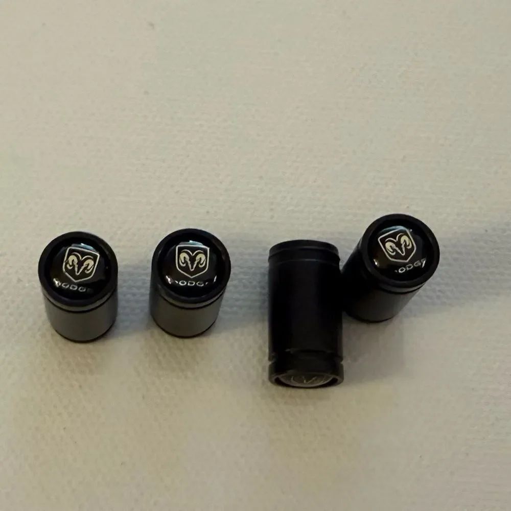 Dodge Valve Stem Caps in Black Set of 4 NWT